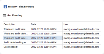 History of changes icon