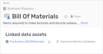 Links to data elements in data dictionary icon