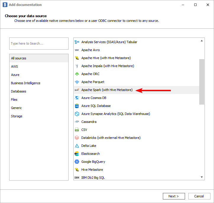 Spark w metastore option