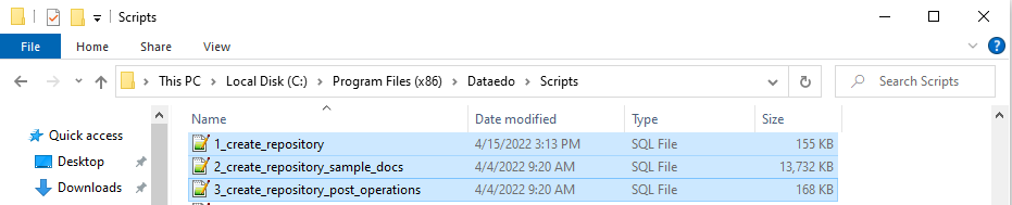Create scripts Create scripts