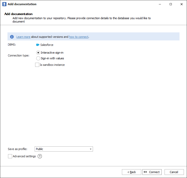 Connections Details connection_options