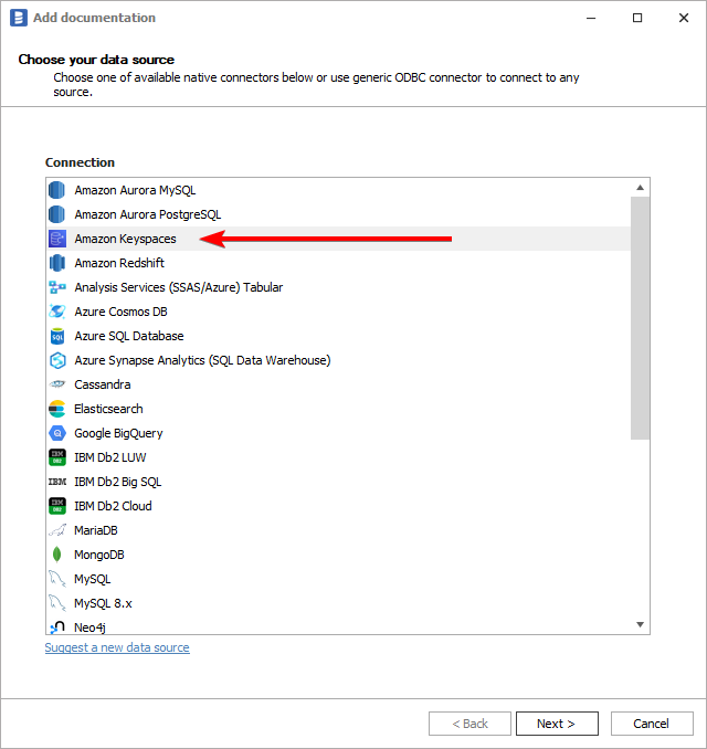 AWS Keyspaces option