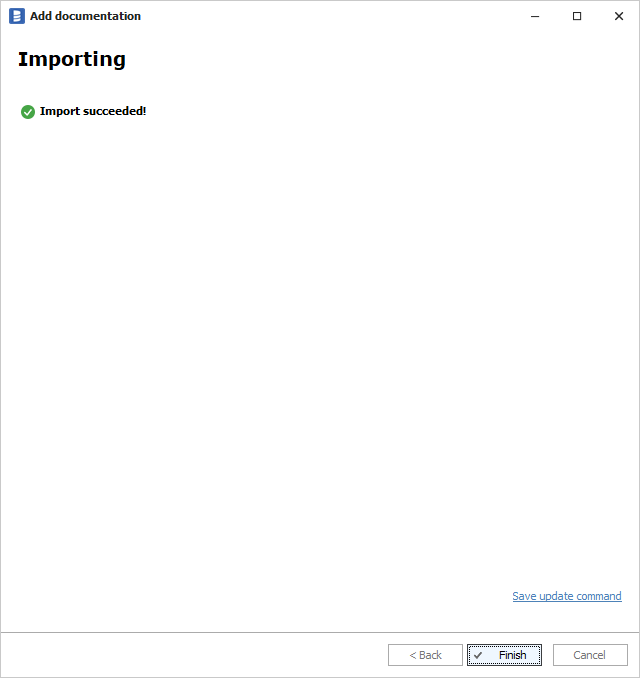 Cassandra finished import