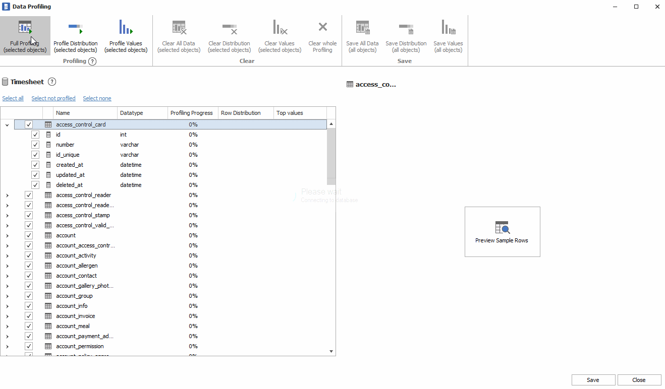 Running Data Profiling
