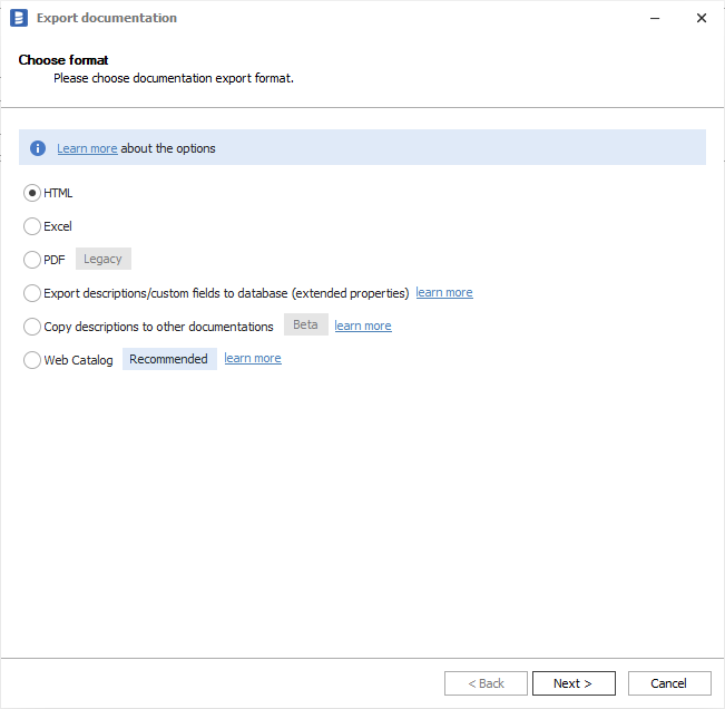Export documentation Export documentation